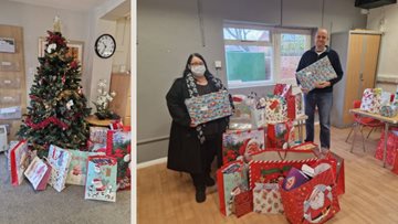 Meadow Bank care home collect gifts for local children this Christmas